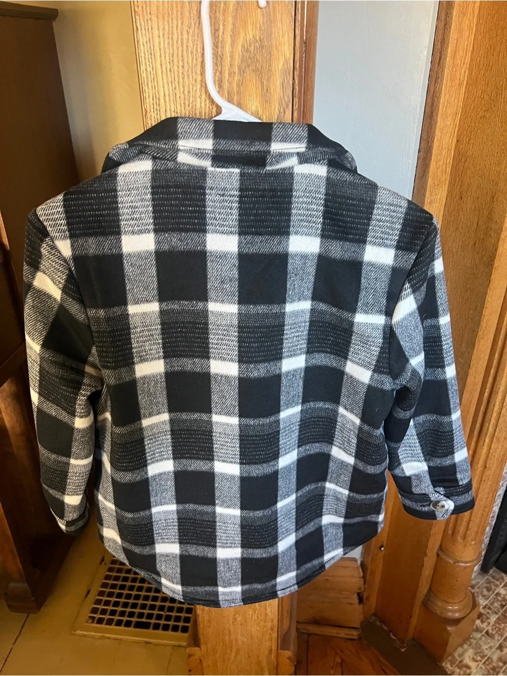 Old Navy Plaid Black & White Shacket Shirt/Jacket